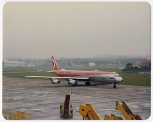 Image: photograph: CP Air, Douglas DC-8, Manchester International Airport (MAN)