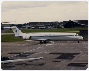 Image: photograph: SAS (Scandinavian Airlines System), Douglas DC-9-40, Manchester International Airport (MAN)