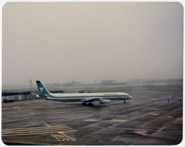 Photograph: Transamerica Airlines, Douglas DC-8, Glasgow Prestwick International Airport