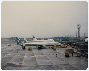 Image: photograph: Transamerica Airlines, Douglas DC-8, Manchester International Airport (MAN)