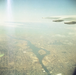 Image: negative: Alameda and Oakland, California, aerial