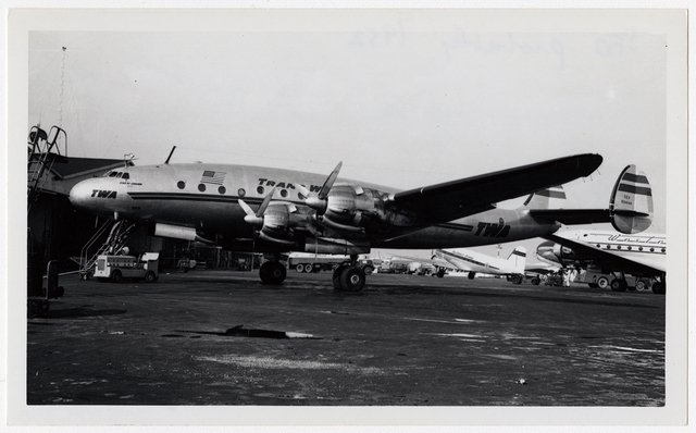 Photograph: TWA (Trans World Airlines), Lockheed L-649 Constellation, San Francisco airport
