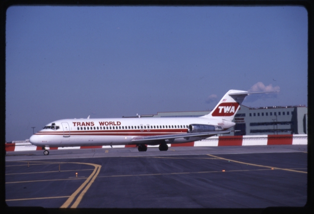 Slide: TWA (Trans World Airlines), McDonnell Douglas DC-9-30, John F. Kennedy International Airport (JFK)