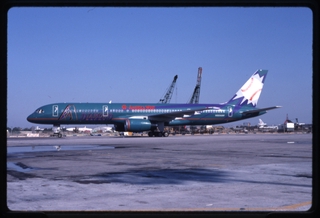 Image: slide: America West Airlines, Boeing 757-200, John F. Kennedy International Airport (JFK)