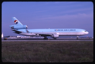 Image: slide: Korean Air Cargo, McDonnell Douglas MD-11, John F. Kennedy International Airport (JFK)