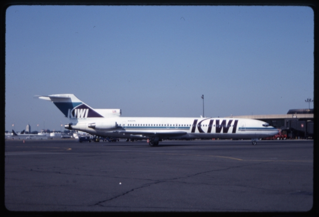 Slide: Kiwi International Air Lines, Boeing 727-200, Newark International Airport (EWR)