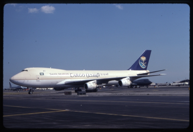 Slide: Saudia Airlines, Boeing 747-200, John F. Kennedy International Airport (JFK)