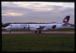 Image: slide: Crossair, Saab 2000, Manchester Airport