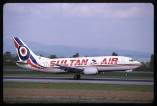 Image: slide: Sultan Air, Boeing 737-300, EuroAirport Basel-Mulhouse-Freiburg (BSL)