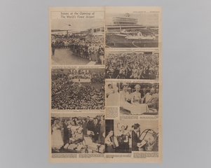 Image: newspaper clipping: San Mateo Times, San Francisco International Airport (SFO), Terminal Building opening day celebration