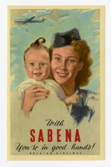 Image: luggage label: Sabena Belgian Airlines