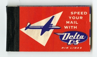 Image: airmail courtesy labels: Delta-C&S (Chicago & Southern Air Lines)