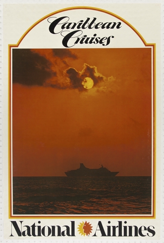 Poster: National Airlines, Caribbean Cruises