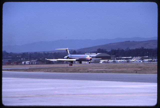 Slide: American Airlines, Douglas DC-9-80, Santa Barbara Municipal Airport (SBA)