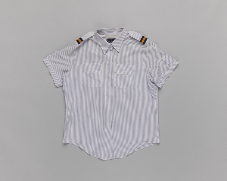 Image: flight attendant blouse: United Airlines