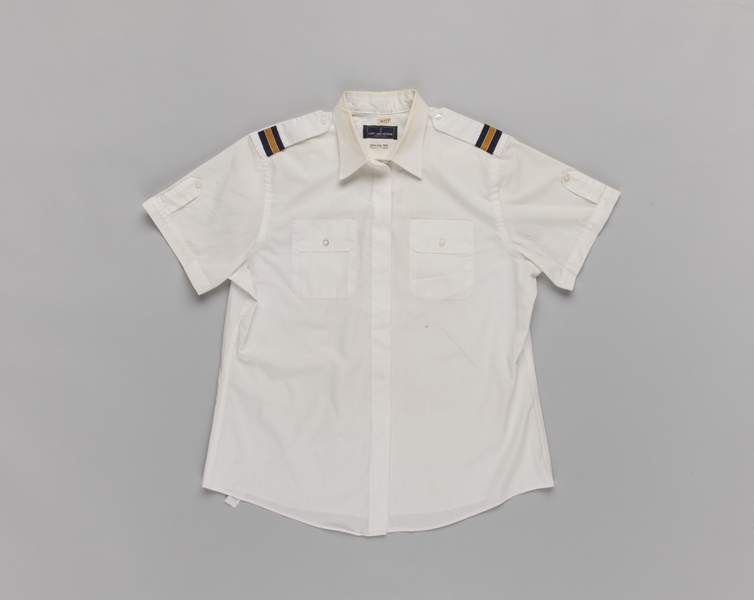 Image: flight attendant blouse: United Airlines