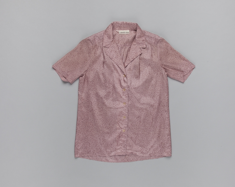 Image: flight attendant blouse: Hughes Airwest