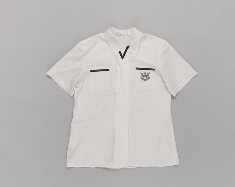 Image: flight attendant blouse: United Airlines