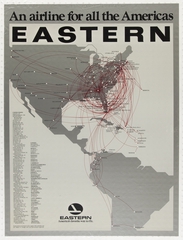 Image: poster: Eastern Air Lines routes