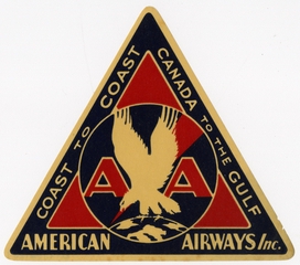 Image: luggage label: American Airways