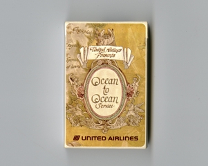 Image: playing cards: United Airlines, Ocean to Ocean service