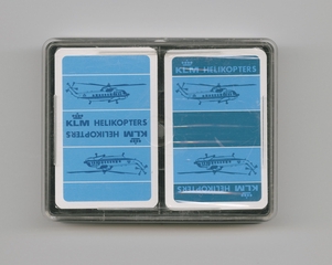 Image: playing cards: KLM (Royal Dutch Airlines), double deck bridge set