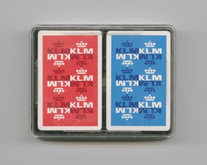 Image: playing cards: KLM (Royal Dutch Airlines), double deck bridge set