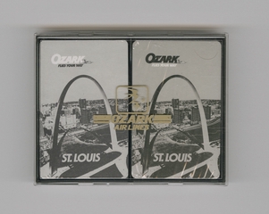 Image: playing cards: Ozark Air Lines, St. Louis, double deck bridge set