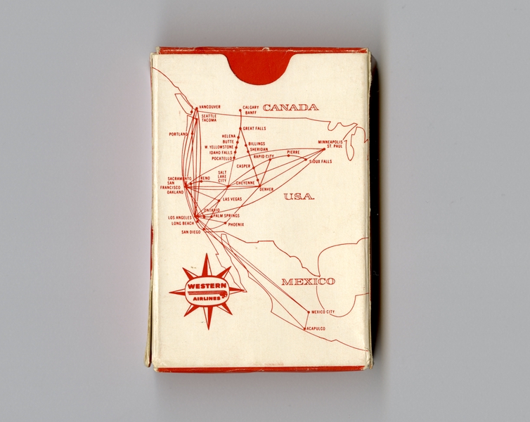 Image: playing cards: Western Airlines