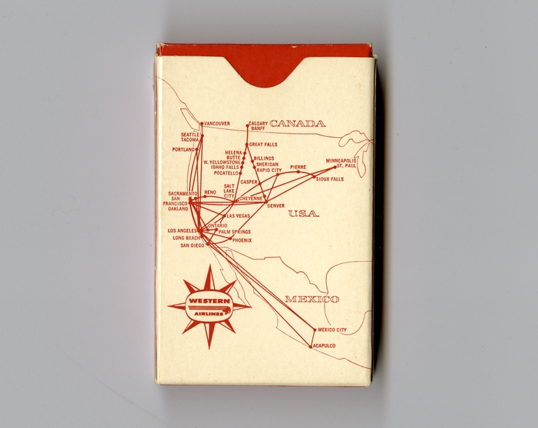 Image: playing cards: Western Airlines