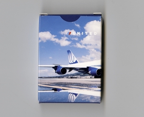 Image: playing cards: United Airlines, Boeing 747-400