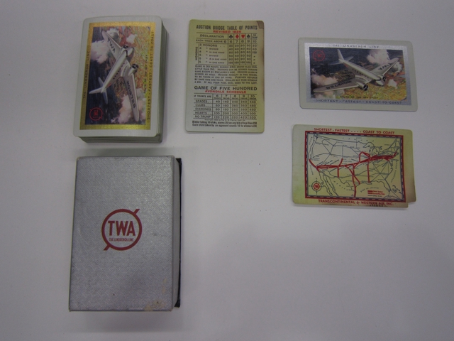 Playing cards: Transcontinental & Western Air, Douglas DC-2