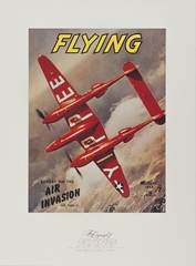 Image: poster: Flying magazine, Lockheed P-38L Lightning
