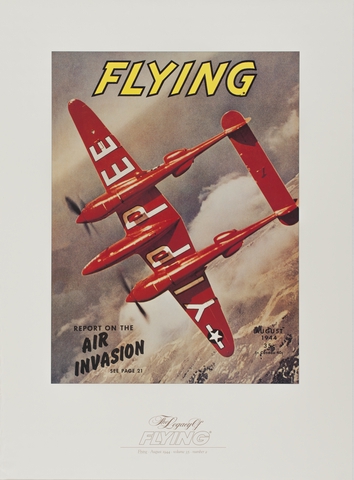 Poster: Flying magazine, Lockheed P-38L Lightning