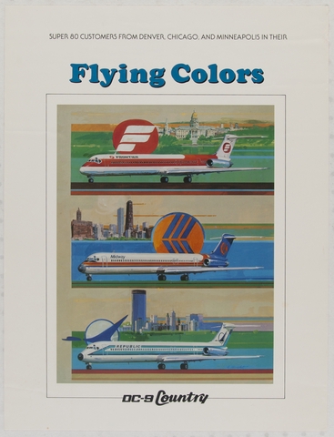 Poster: Douglas, DC-9, Flying Colors