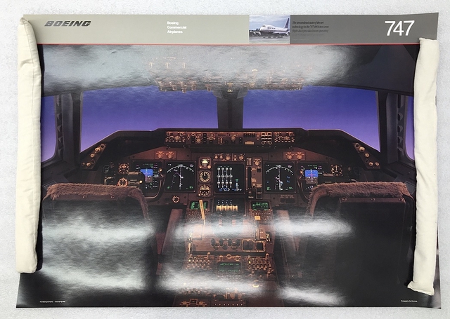 Poster: Boeing 747, flight deck