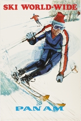 Image: poster: Pan American World Airways, Ski world-wide