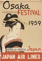 Image: poster: Japan Air Lines, Osaka International Festival