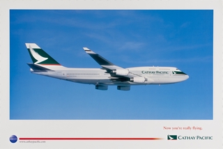 Image: poster: Cathay Pacific Airways, Boeing 747-400