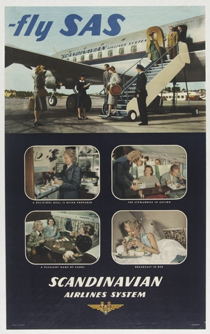 Poster: Scandinavian Airlines System (SAS) Douglas DC-6B