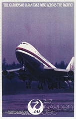 Image: poster: Japan Air Lines, Boeing 747 Garden Jet