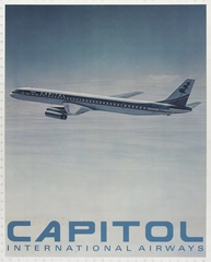 Image: poster: Capitol International Airways, Douglas DC-8-63CF