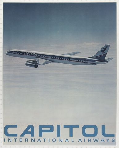 Poster: Capitol International Airways, Douglas DC-8-63CF