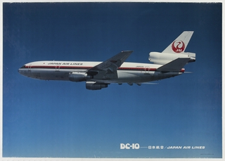Image: poster: Japan Air Lines, McDonnell Douglas DC-10-40