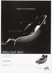 Image: poster: Japan Airlines, Shell Flat Seat
