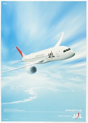 Poster: Japan Airlines, Boeing 787 Dreamliner