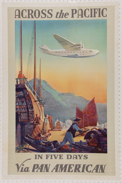 Image: poster: Pan American Airways System, Across the Pacific