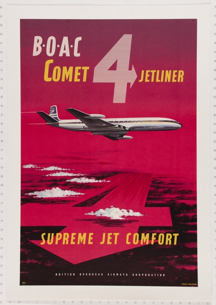 Image: poster: BOAC (British Overseas Airways Corporation), de Haviland D.H.106 Comet Mk. 4
