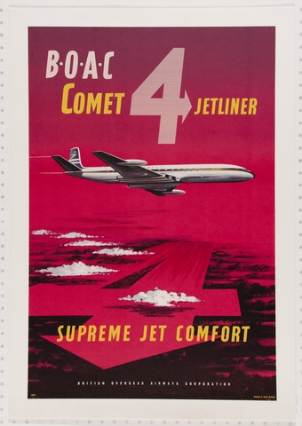 Poster: British Overseas Airways Corporation (BOAC), de Haviland D.H.106 Comet Mk. 4