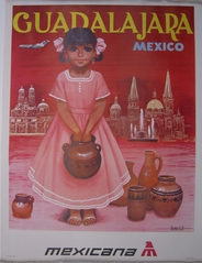 Image: poster: Mexicana Airlines, Guadalajara
